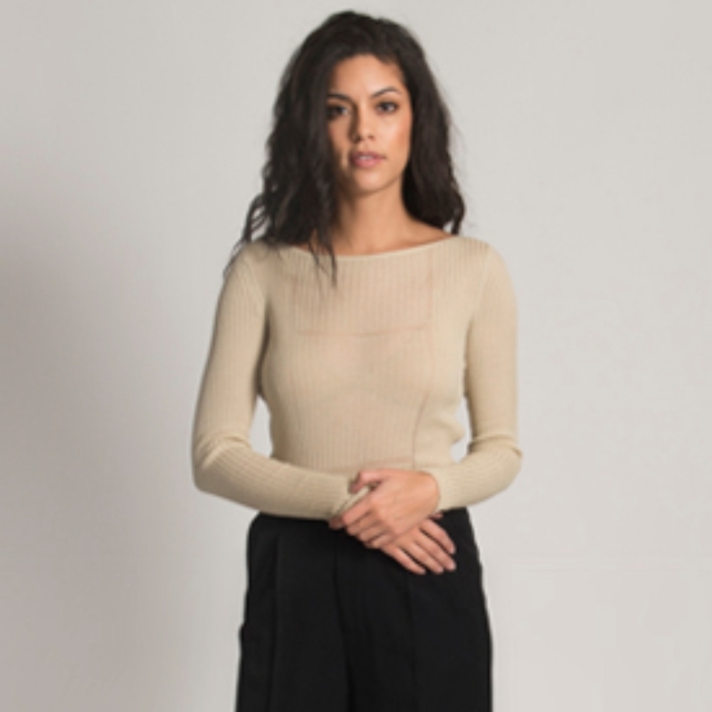 Balmain Beige Silk Shirt